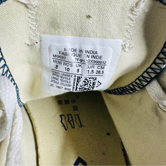 Converse‎ Chuck Taylor All Star Low Top Navy Sneakers Men’s 8 / Women’s 10 - Picture 9 of 9